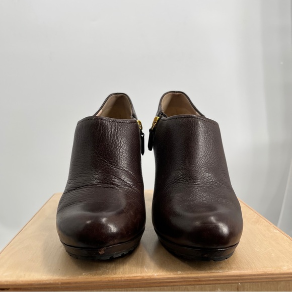 PRADA Brown Heeled Lthr Booties 37.5 - Picture 2 of 13